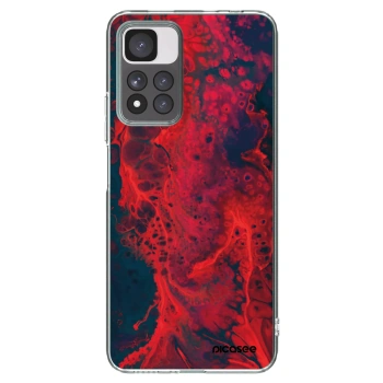 Picasee silikonový průhledný obal pro Xiaomi Redmi Note 11 Pro+ 5G - Organic red