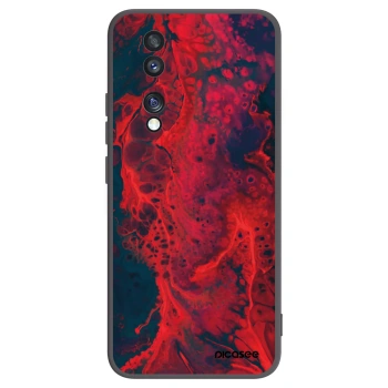 Picasee silikonový černý obal pro Honor 70 - Organic red