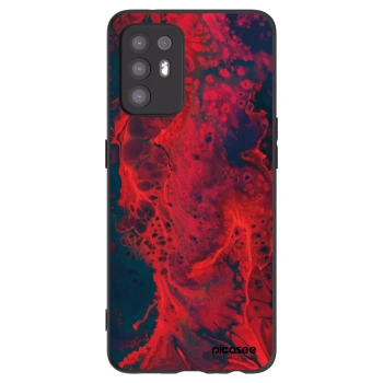 Picasee silikonový černý obal pro OPPO A94 5G - Organic red