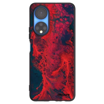 Picasee silikonový černý obal pro Honor X7 - Organic red