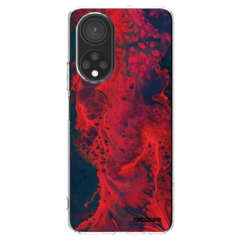 Picasee silikonový průhledný obal pro Honor X7 - Organic red