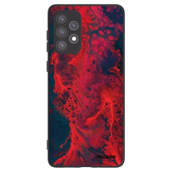 Picasee silikonový černý obal pro Samsung Galaxy A73 5G - Organic red