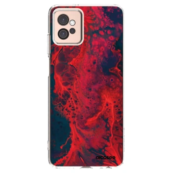 Picasee silikonový průhledný obal pro Motorola Moto G32 - Organic red
