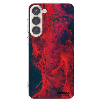 Picasee silikonový průhledný obal pro Samsung Galaxy S23+ 5G - Organic red