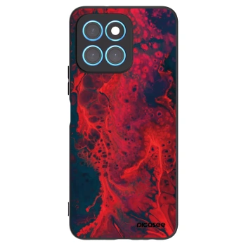 Picasee silikonový černý obal pro Honor X6 - Organic red