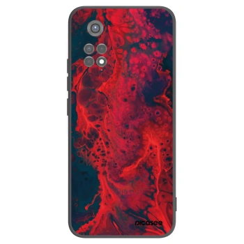Picasee silikonový černý obal pro Xiaomi Redmi Note 11S 5G - Organic red