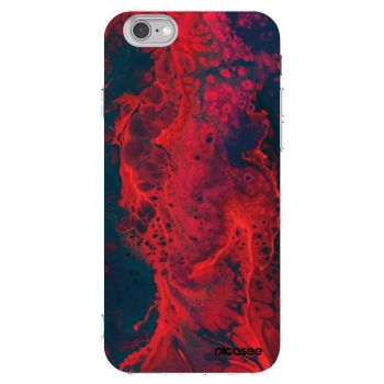 Picasee silikonový průhledný obal pro Apple iPhone 6/6S - Organic red