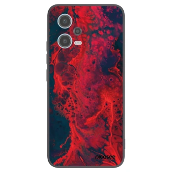 Picasee silikonový černý obal pro Xiaomi Redmi Note 12 5G - Organic red