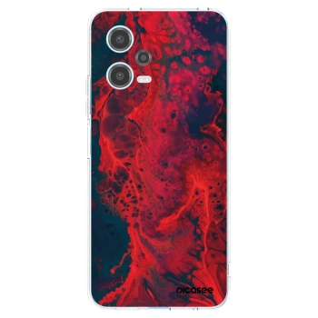 Picasee silikonový průhledný obal pro Xiaomi Redmi Note 12 5G - Organic red