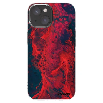 Picasee silikonový průhledný obal pro Apple iPhone 15 - Organic red