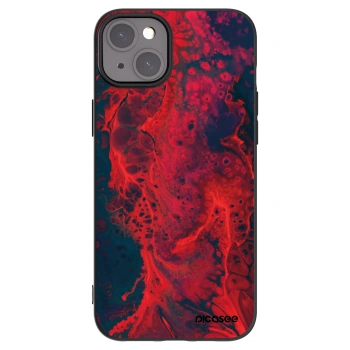 Picasee silikonový černý obal pro Apple iPhone 15 Plus - Organic red