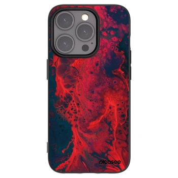 Picasee silikonový černý obal pro Apple iPhone 15 Pro - Organic red