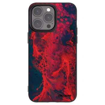 Picasee silikonový černý obal pro Apple iPhone 15 Pro Max - Organic red
