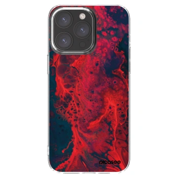 Picasee silikonový průhledný obal pro Apple iPhone 15 Pro Max - Organic red