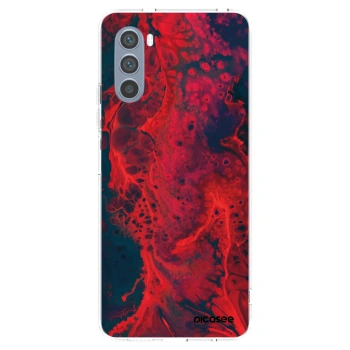 Picasee silikonový průhledný obal pro Motorola Moto G62 - Organic red