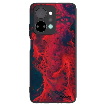 Picasee silikonový černý obal pro Honor X7a - Organic red