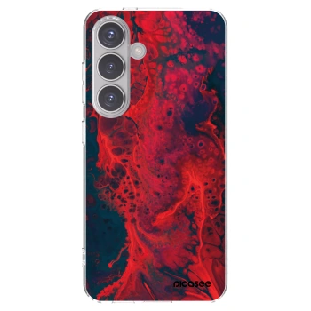 Picasee silikonový průhledný obal pro Samsung Galaxy S24 S921B 5G - Organic red