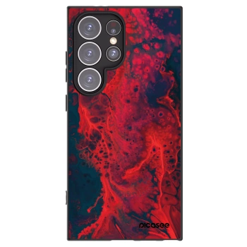 Picasee silikonový černý obal pro Samsung Galaxy S24 Ultra S928B 5G - Organic red
