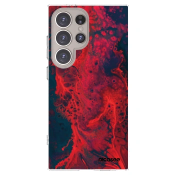 Picasee silikonový průhledný obal pro Samsung Galaxy S24 Ultra S928B 5G - Organic red