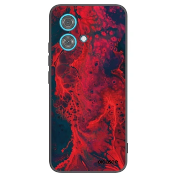 Picasee silikonový černý obal pro Motorola Edge 40 Neo - Organic red