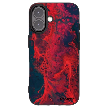 Picasee silikonový černý obal pro Apple iPhone 16 - Organic red