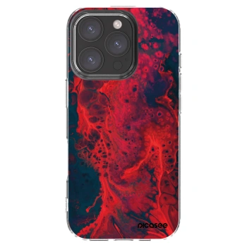 Picasee silikonový průhledný obal pro Apple iPhone 16 Pro - Organic red