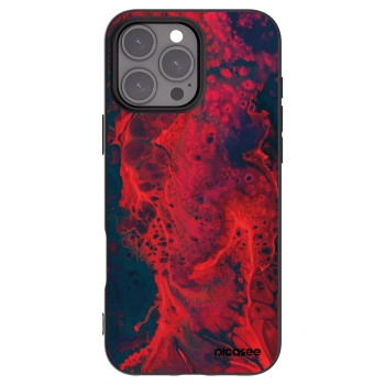Picasee silikonový černý obal pro Apple iPhone 16 Pro Max - Organic red