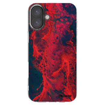 Picasee silikonový průhledný obal pro Apple iPhone 16 Plus - Organic red