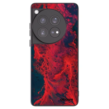 Picasee silikonový černý obal pro OnePlus 12 5G - Organic red