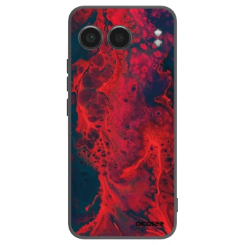 Picasee silikonový černý obal pro OnePlus Nord 4 - Organic red