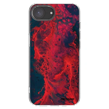Picasee silikonový průhledný obal pro Apple iPhone 16e - Organic red