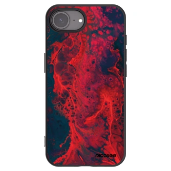 Picasee silikonový černý obal pro Apple iPhone 16e - Organic red