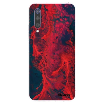 Picasee silikonový průhledný obal pro Xiaomi Mi 9 - Organic red