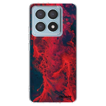 Picasee silikonový průhledný obal pro Xiaomi 14T Pro - Organic red