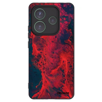 Picasee silikonový černý obal pro Xiaomi Redmi Note 14 5G - Organic red