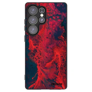 Picasee silikonový černý obal pro Samsung Galaxy S25 Ultra 5G - Organic red