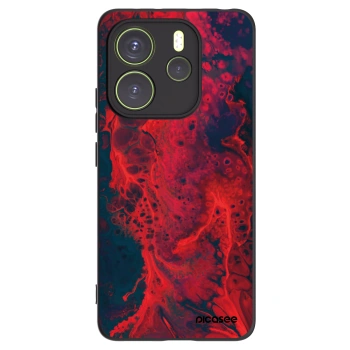 Picasee silikonový černý obal pro Xiaomi Redmi Note 14 4G - Organic red
