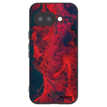 Picasee silikonový černý obal pro Google Pixel 9a - Organic red