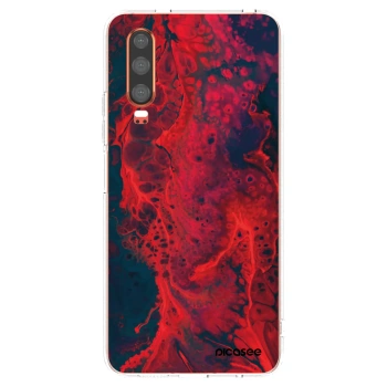 Picasee silikonový průhledný obal pro Huawei P30 - Organic red