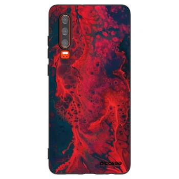 Picasee silikonový černý obal pro Huawei P30 - Organic red