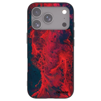 Picasee silikonový černý obal pro Apple iPhone 17 Pro - Organic red