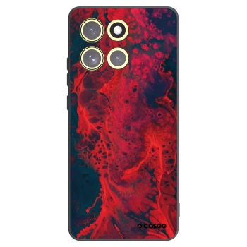 Picasee silikonový černý obal pro Motorola Moto G86 5G - Organic red