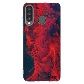 Picasee silikonový průhledný obal pro Huawei P30 Lite - Organic red