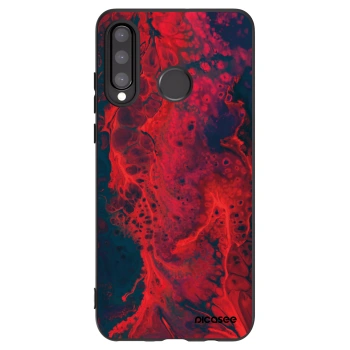 Picasee silikonový černý obal pro Huawei P30 Lite - Organic red