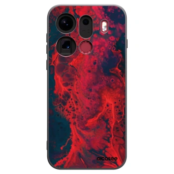Picasee silikonový černý obal pro OPPO Find X9 Pro - Organic red