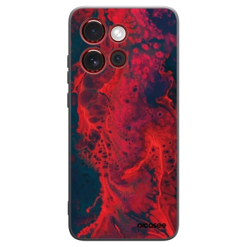 Picasee silikonový černý obal pro Motorola Edge 60 Neo 5G - Organic red