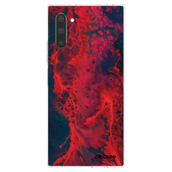 Picasee silikonový průhledný obal pro Samsung Galaxy Note 10 N970F - Organic red