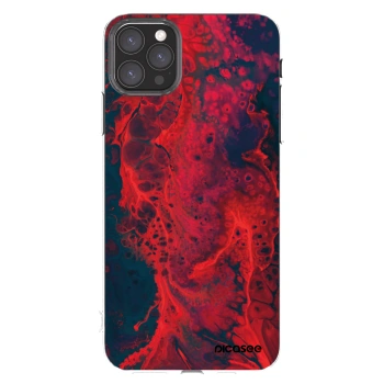 Picasee silikonový průhledný obal pro Apple iPhone 11 Pro Max - Organic red