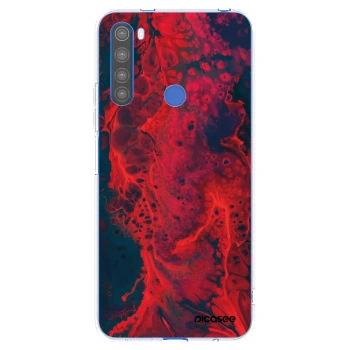 Picasee silikonový průhledný obal pro Xiaomi Redmi Note 8T - Organic red