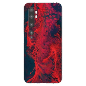 Picasee silikonový průhledný obal pro Xiaomi Mi Note 10 (Pro) - Organic red